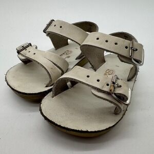 Salt Water Sandals Sea Wee White Leather Toddler Buckle Sandals 2003 Size 3